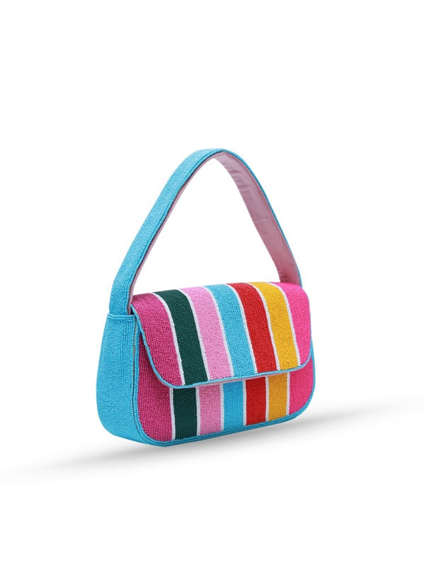 Stripe Multicolor Baguette Bag | Stylish Handbag Collection