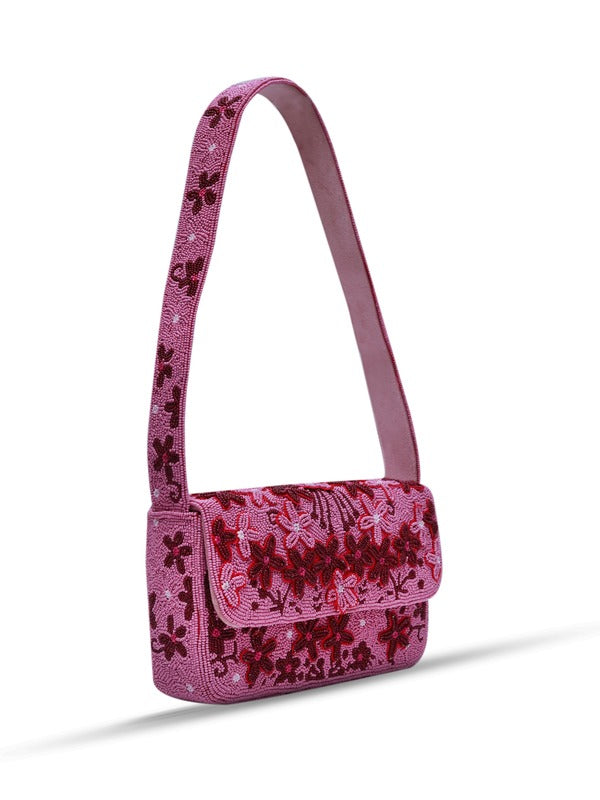 Orchid Baguette Bag with Handle | High-End Fashion Accessory