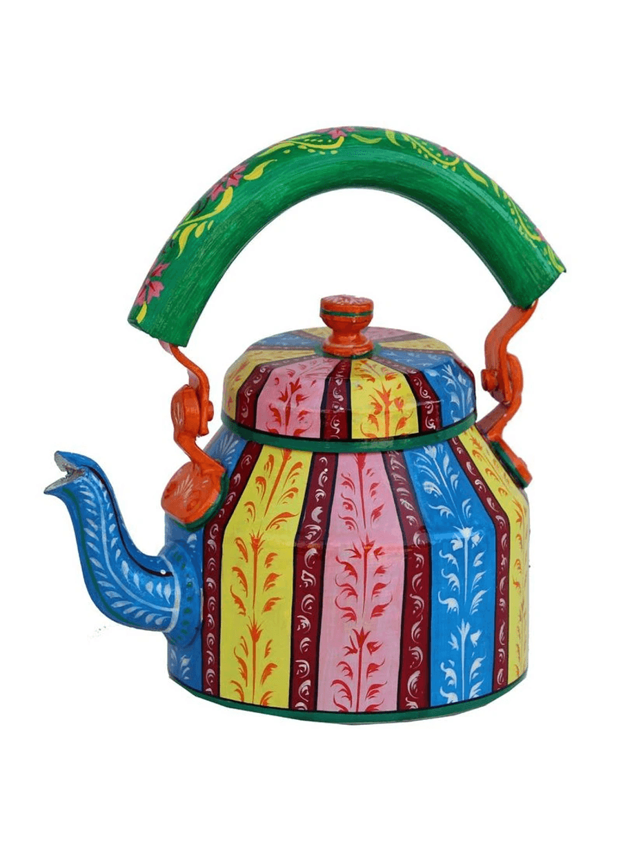 Ethnic Handpainted Kettle | Designer Tea Pot for Celebrations