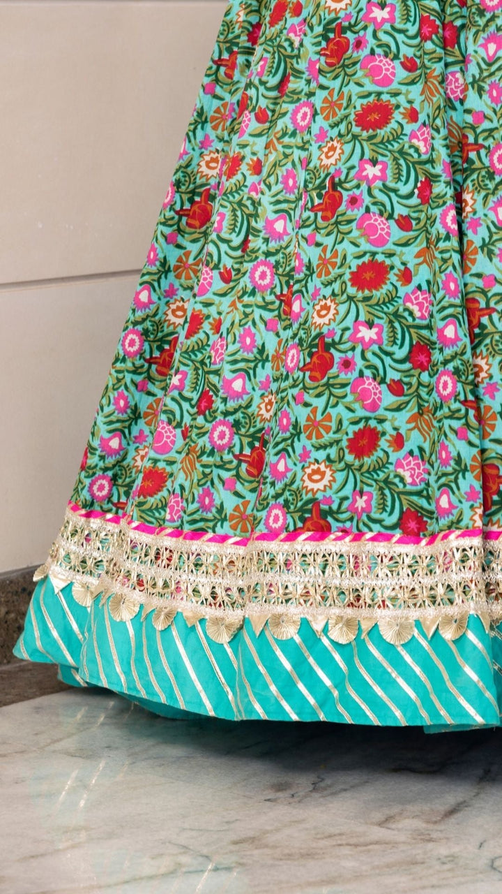 AASMA HAND BLOCK PRINT LEHENGA SET - Pomcha Jaipur . lehanga,dress anarkali,anarkali designer dresses,anarkali suits,lehenga wedding,designer suit anarkali,designer suits anarkali,designer dress anarkali,dupattas,saree collection,saree collections,dress designer,anarkali suits design,anarkali designer suit