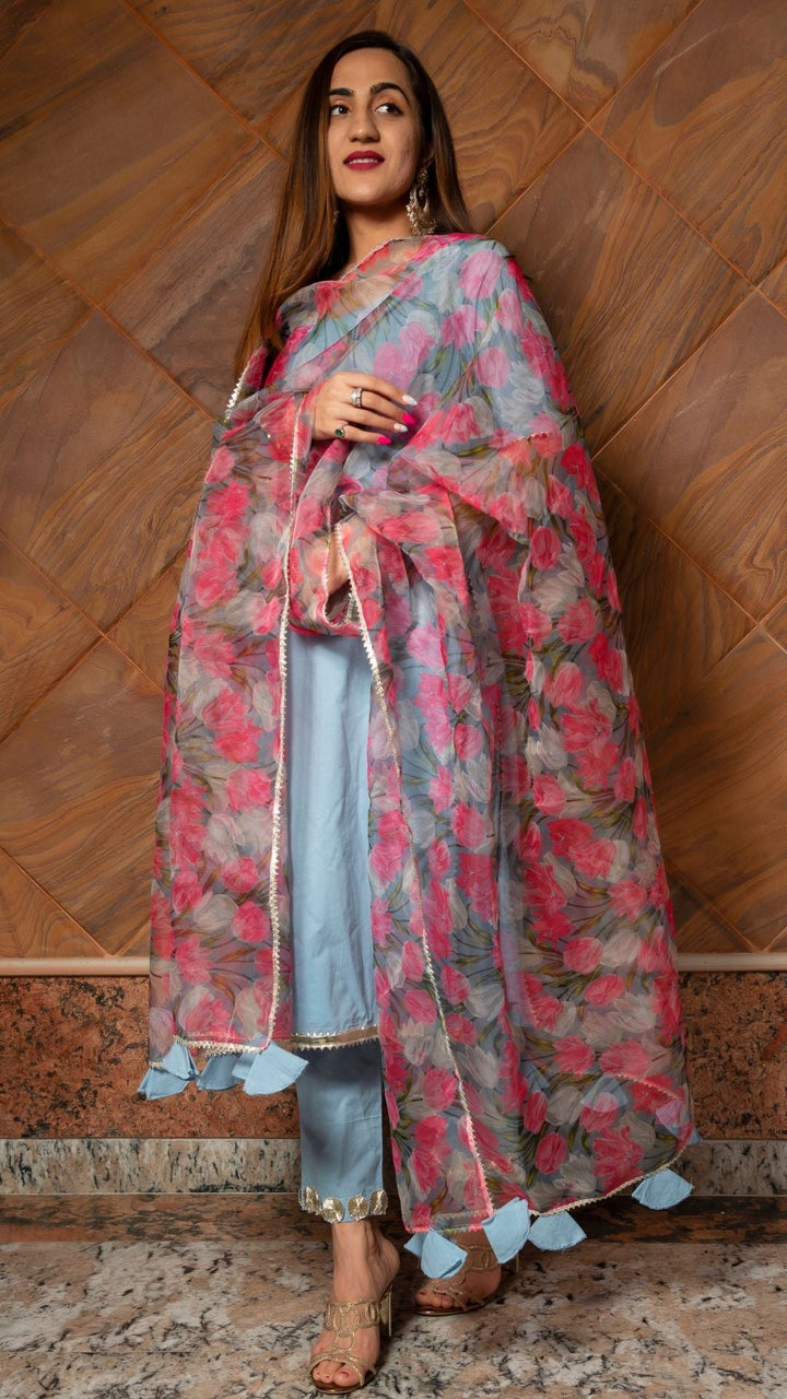 FIZA PURE COTTON SUIT SET - Pomcha Jaipur