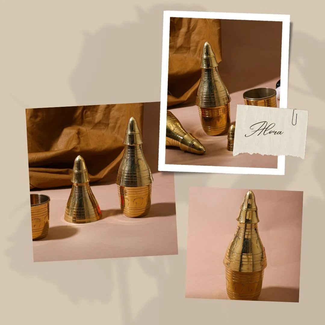 Brass Mukhwas One Piece Bottle | Classy Storage for Refreshments