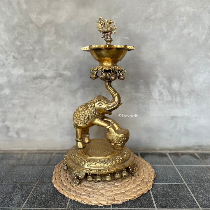 Gajkusum Deepak | Spiritual Elephant Lamp for Home Decor