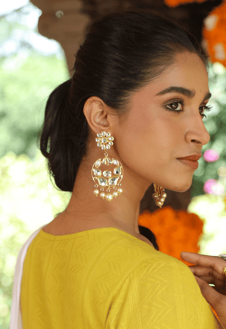 Gold Plated | Kundan Chandbali Earrings Collection