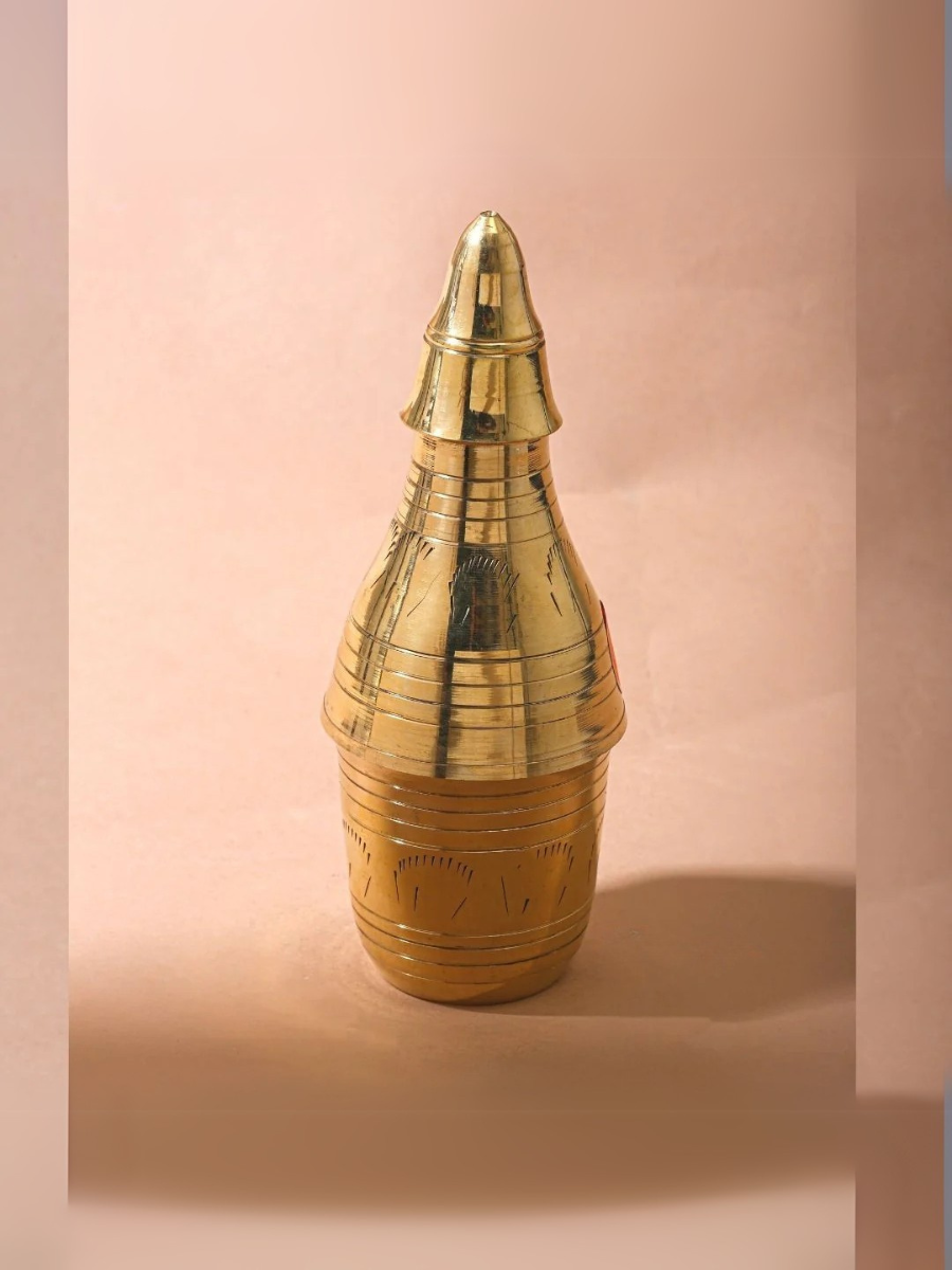 Alora Brass Mukhwas Bottle | Classy Storage for Refreshments