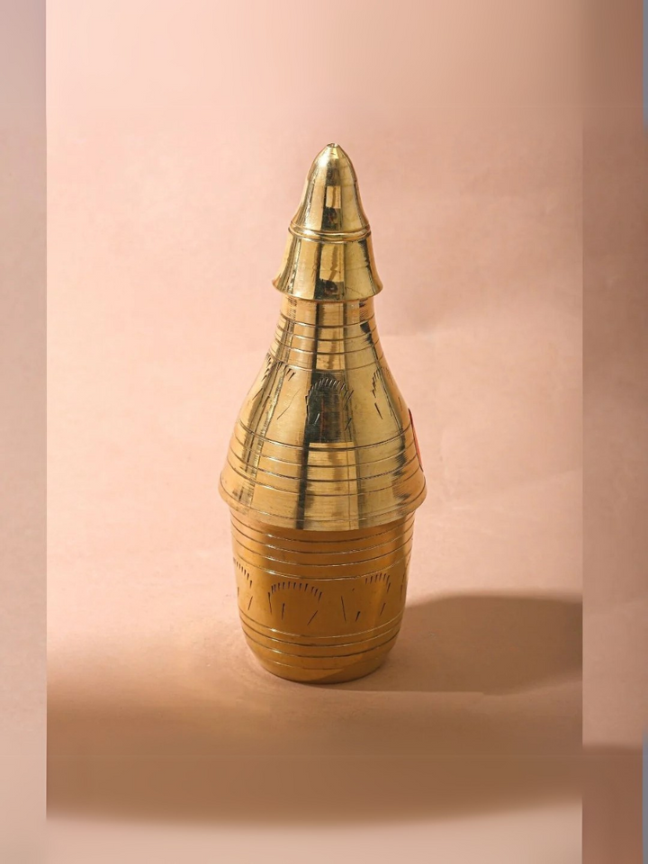 Alora Brass Mukhwas Bottle | Classy Storage for Refreshments