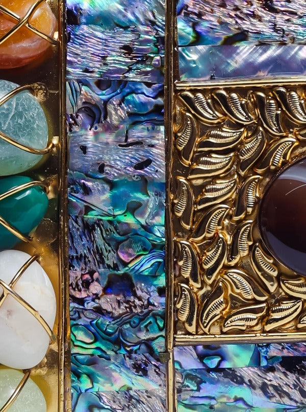 Disha Mother of Pearl Clutch | Handcrafted Luxury Evening Bag