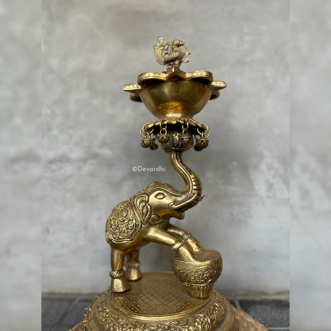 Gajkusum Deepak | Spiritual Elephant Lamp for Home Decor