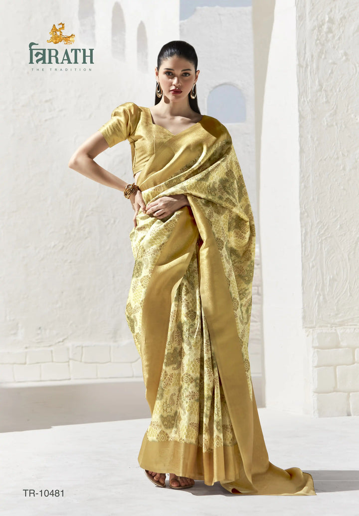 Timeless Art Silk Saree with Beautiful Digital Print & Zari Blouse