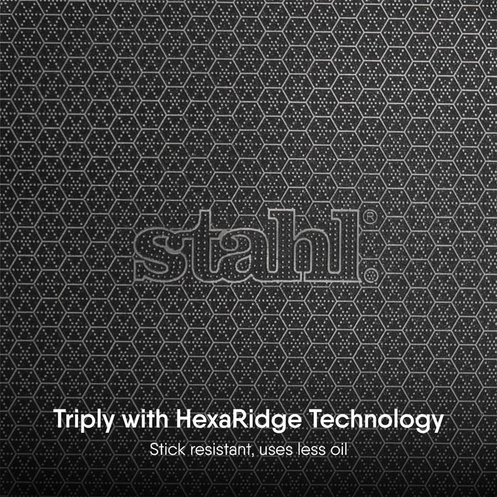 Stahl Artisan Hybrid Triply Kadhai | Induction-Friendly with Spill-Proof Edges
