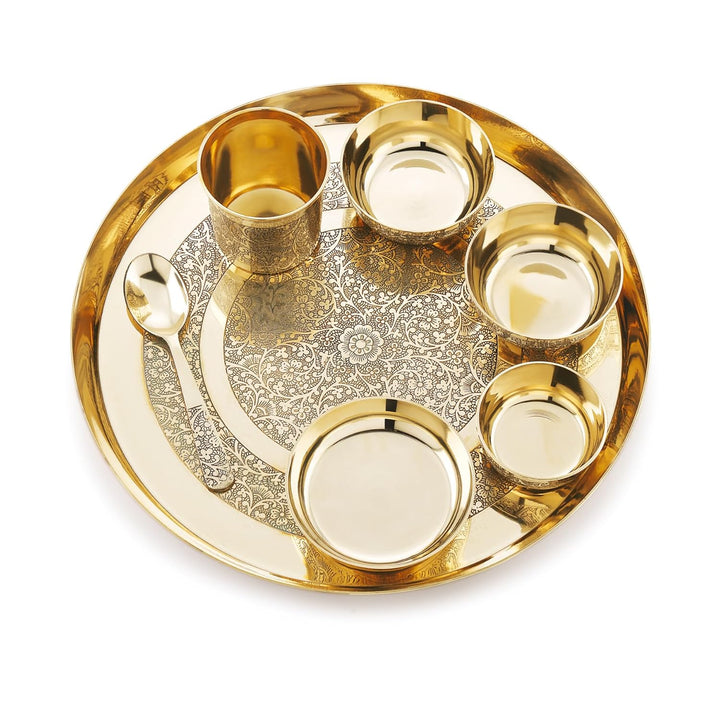 Attro Satvik Kansa Maharaja Set | Ayurvedic Bronze Dining Set