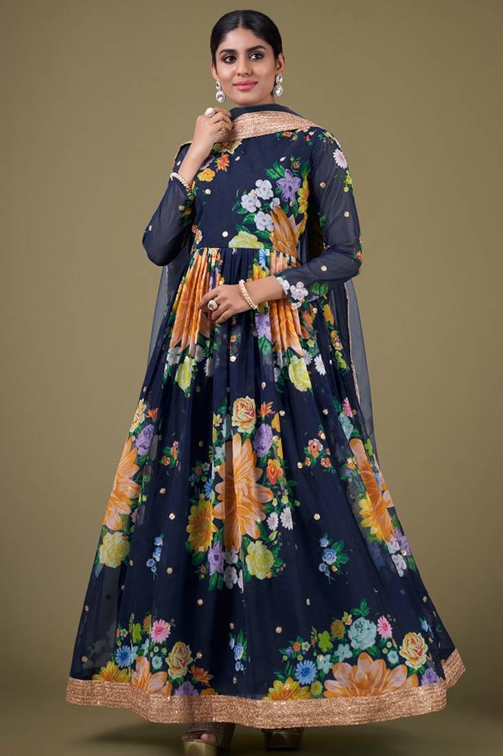 Elegant Designer Anarkali | Soft Net Dupatta with Embroidery Work