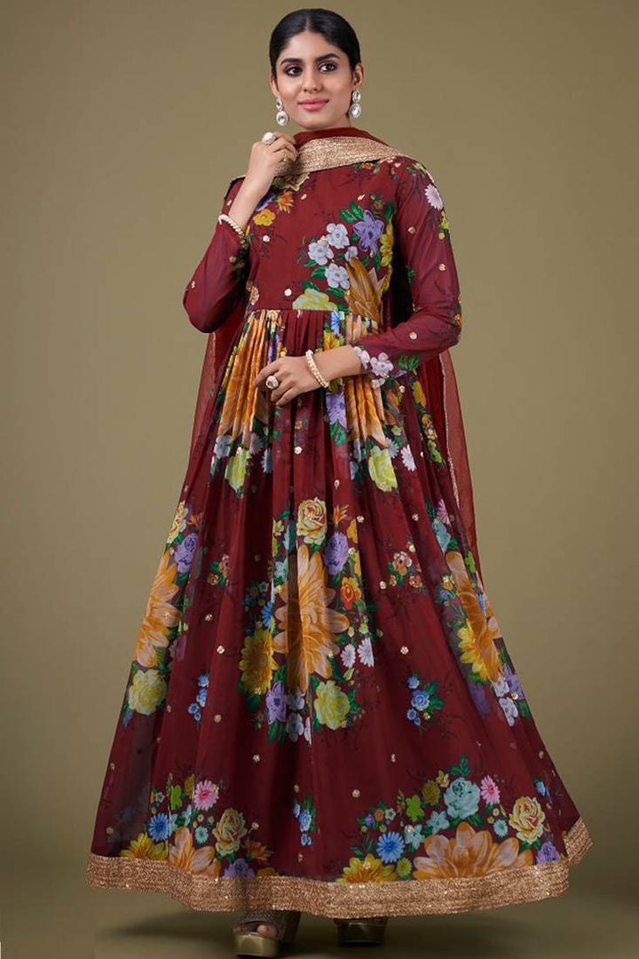 Elegant Designer Anarkali | Soft Net Dupatta with Embroidery Work