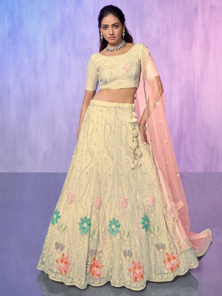 Amazing Off-White Lehenga Choli | Perfect for Weddings & Parties
