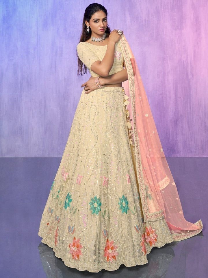 Amazing Off-White Lehenga Choli | Perfect for Weddings & Parties