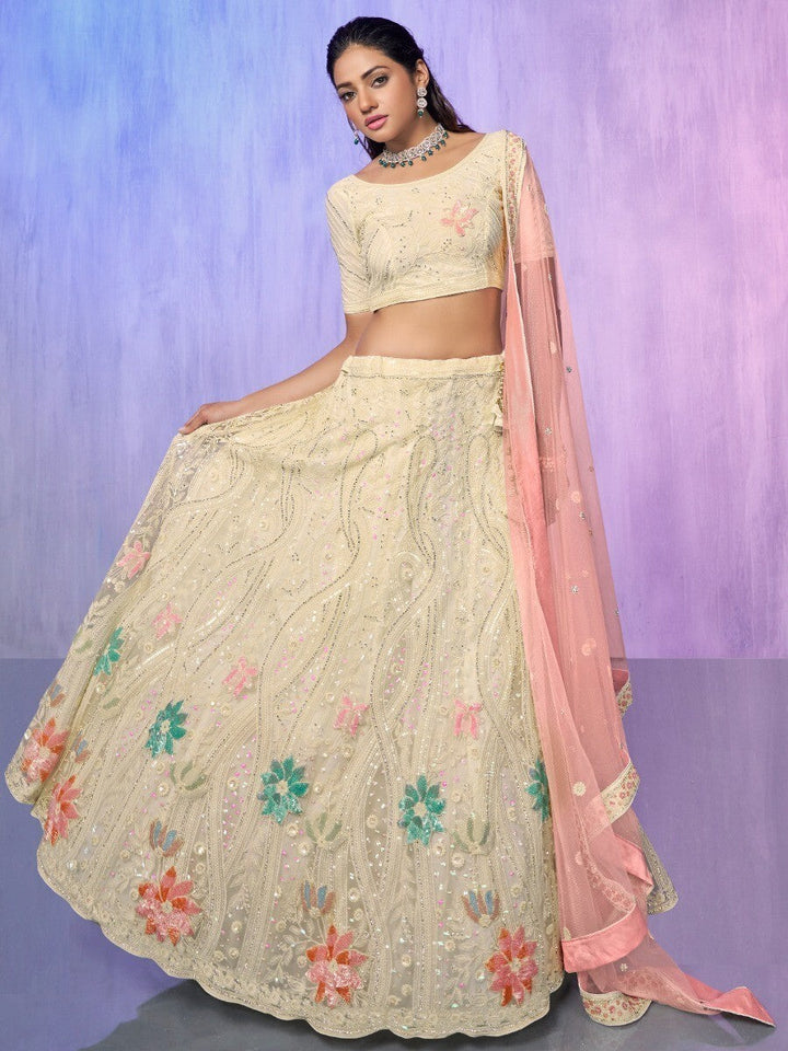 Amazing Off-White Lehenga Choli | Perfect for Weddings & Parties