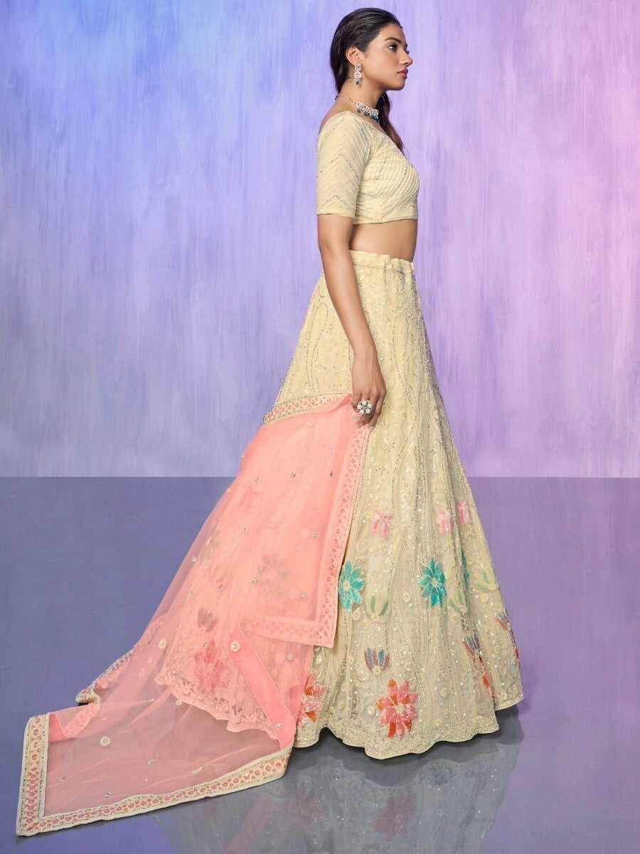 Amazing Off-White Lehenga Choli | Perfect for Weddings & Parties