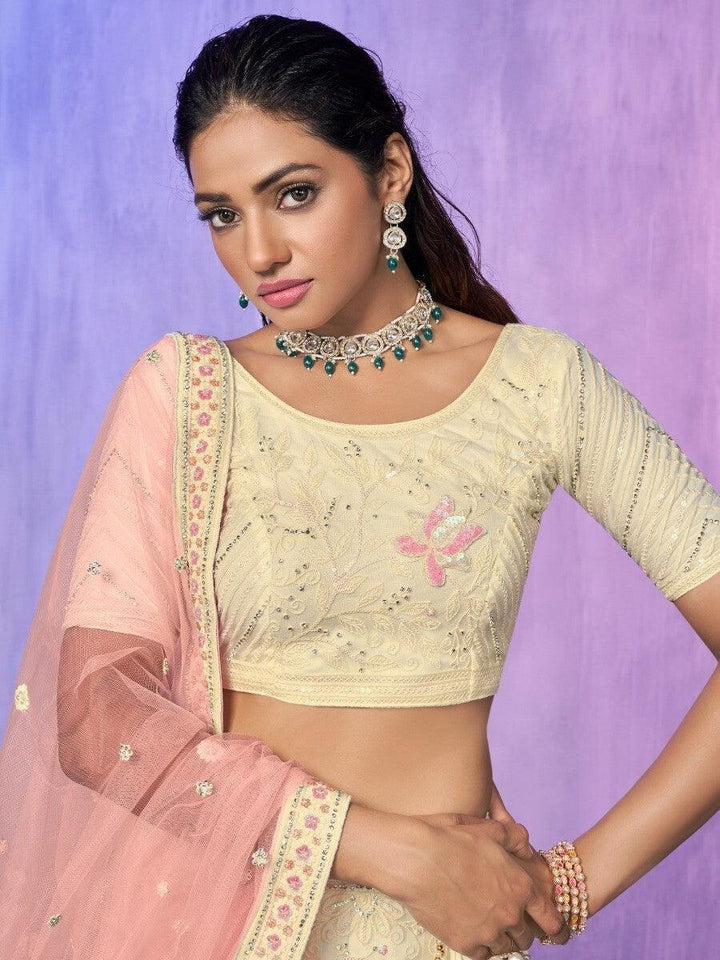 Amazing Off-White Lehenga Choli | Perfect for Weddings & Parties