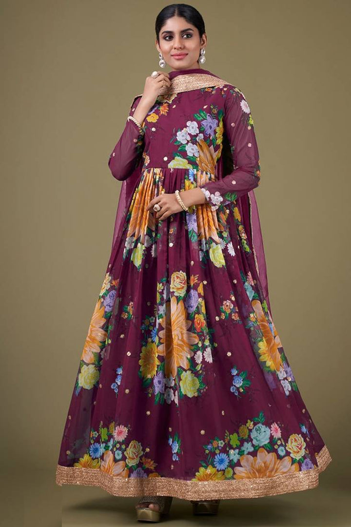 Elegant Designer Anarkali | Soft Net Dupatta with Embroidery Work