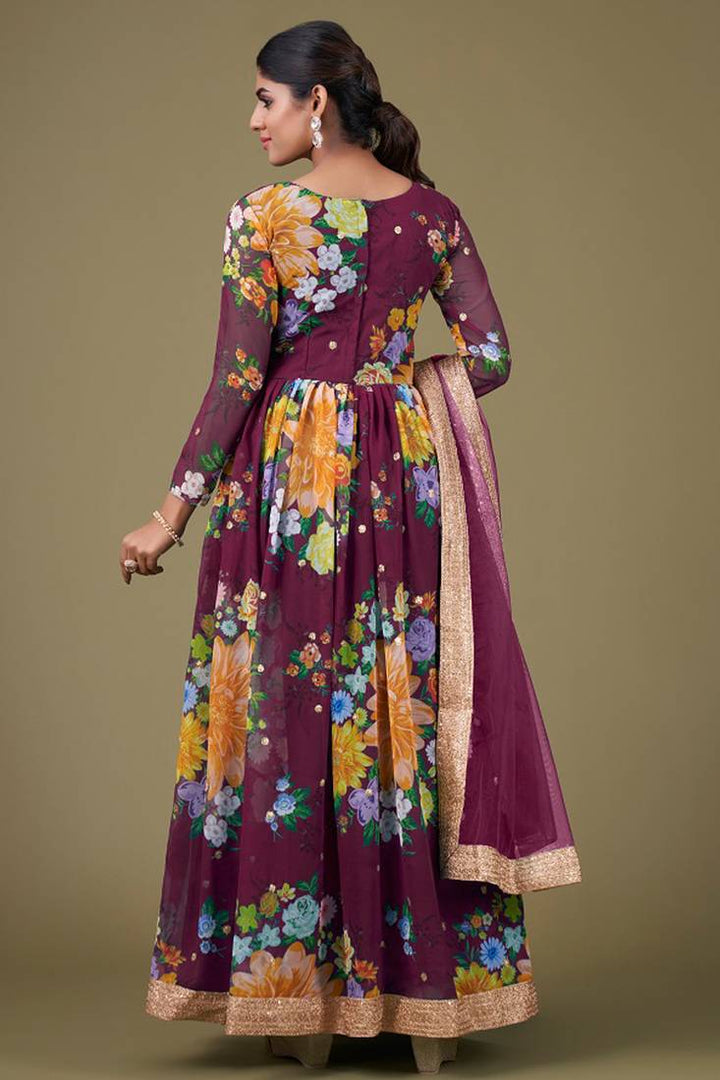 Elegant Designer Anarkali | Soft Net Dupatta with Embroidery Work
