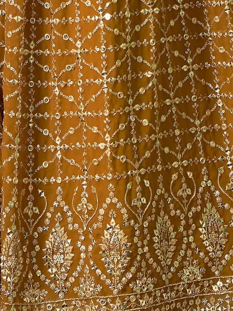 Mustard Yellow Sequins Lehenga Choli | Customizable Fit for Special Occasions
