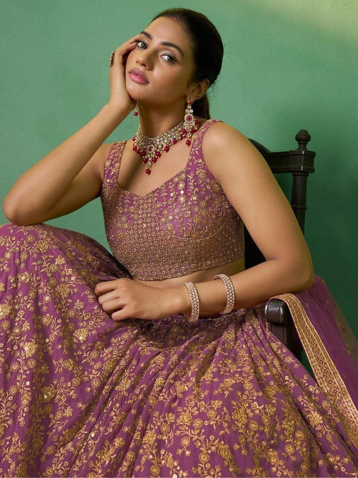 Spectacular Purple Lehenga Choli with Dupatta | Bridesmaid's Dream Outfit