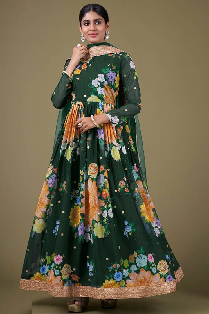 Elegant Designer Anarkali | Soft Net Dupatta with Embroidery Work