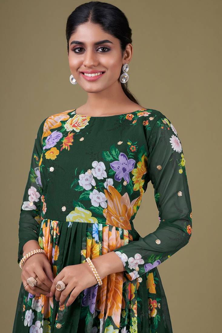 Elegant Designer Anarkali | Soft Net Dupatta with Embroidery Work