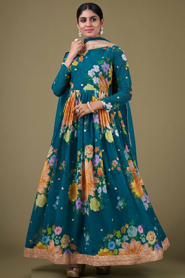 Elegant Designer Anarkali | Soft Net Dupatta with Embroidery Work