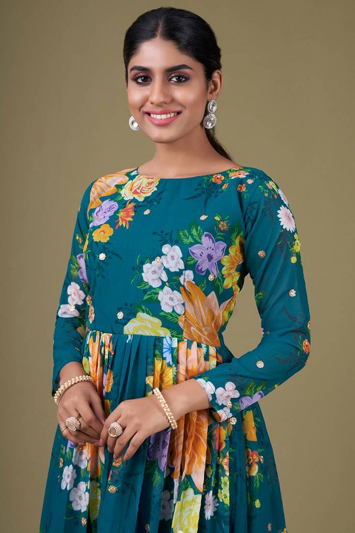 Elegant Designer Anarkali | Soft Net Dupatta with Embroidery Work