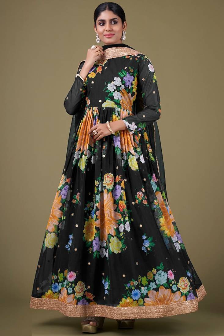 Elegant Designer Anarkali | Soft Net Dupatta with Embroidery Work