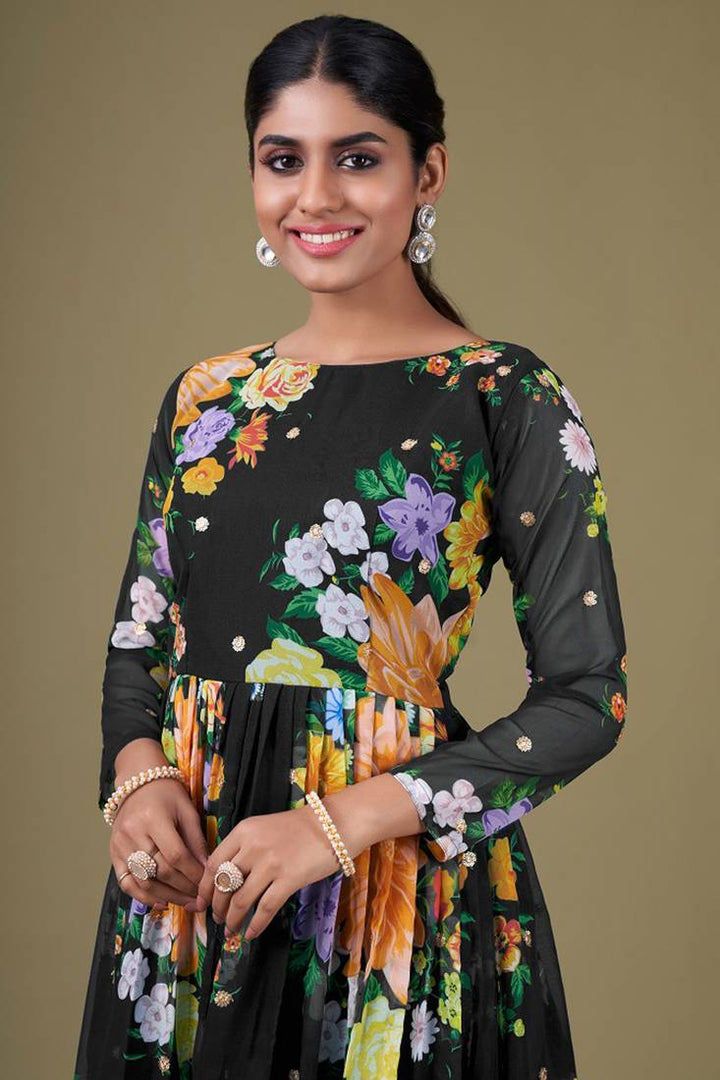 Elegant Designer Anarkali | Soft Net Dupatta with Embroidery Work