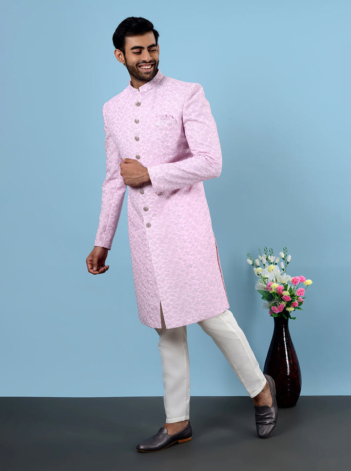 Elegant pink ethnic outfit, men’s traditional attire