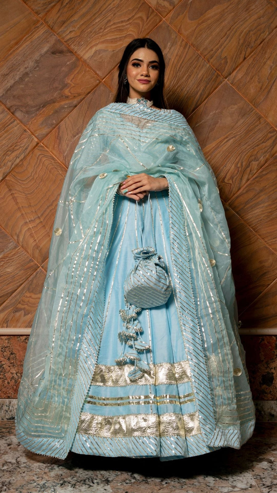 AYESHA BLUE COTTON SILK LEHENGA SET - Pomcha Jaipur . lehanga,dress anarkali,anarkali designer dresses,anarkali suits,lehenga wedding,designer suit anarkali,designer suits anarkali,designer dress anarkali,dupattas,saree collection,saree collections,dress designer,anarkali suits design,anarkali designer suit