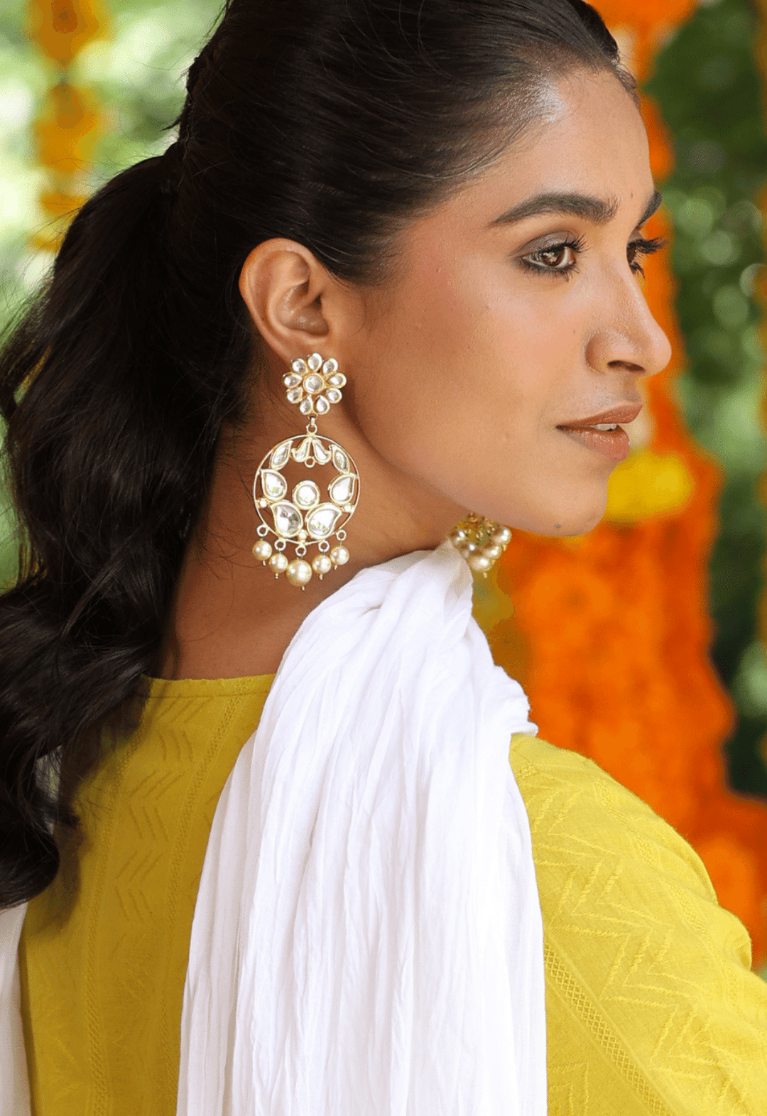 Gold Plated | Kundan Chandbali Earrings Collection