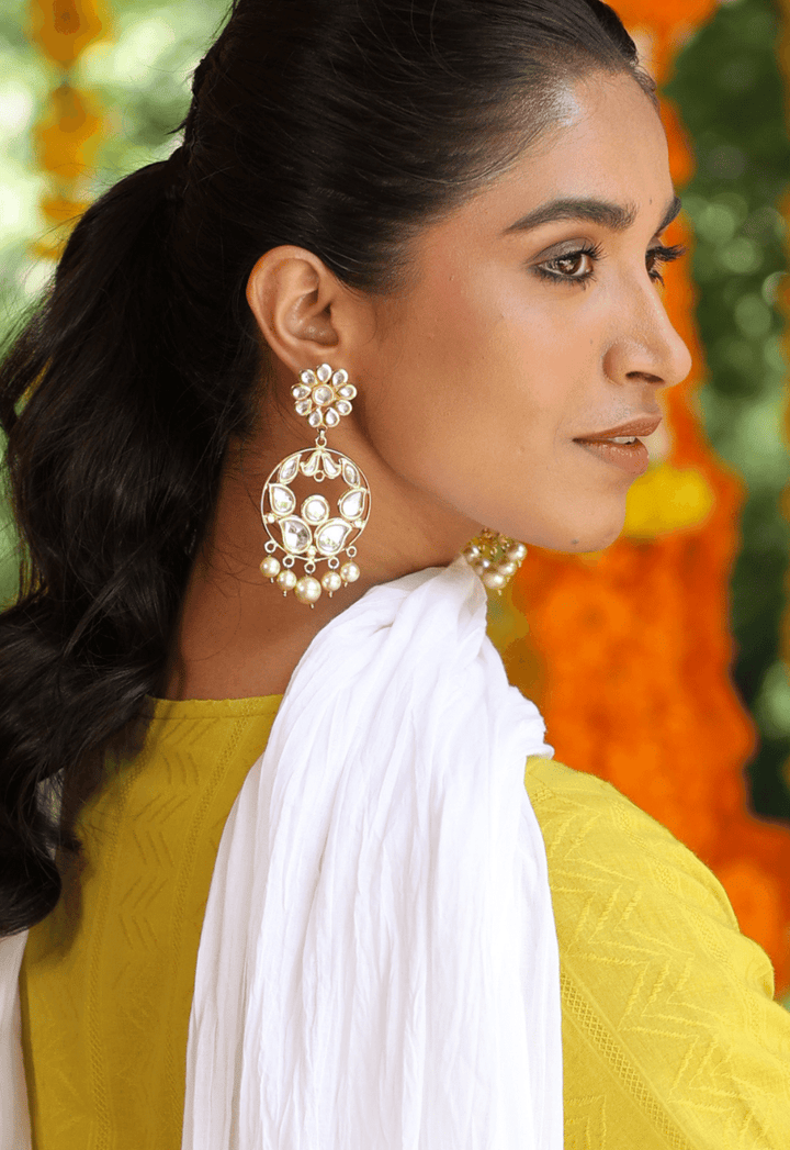 Gold Plated | Kundan Chandbali Earrings Collection