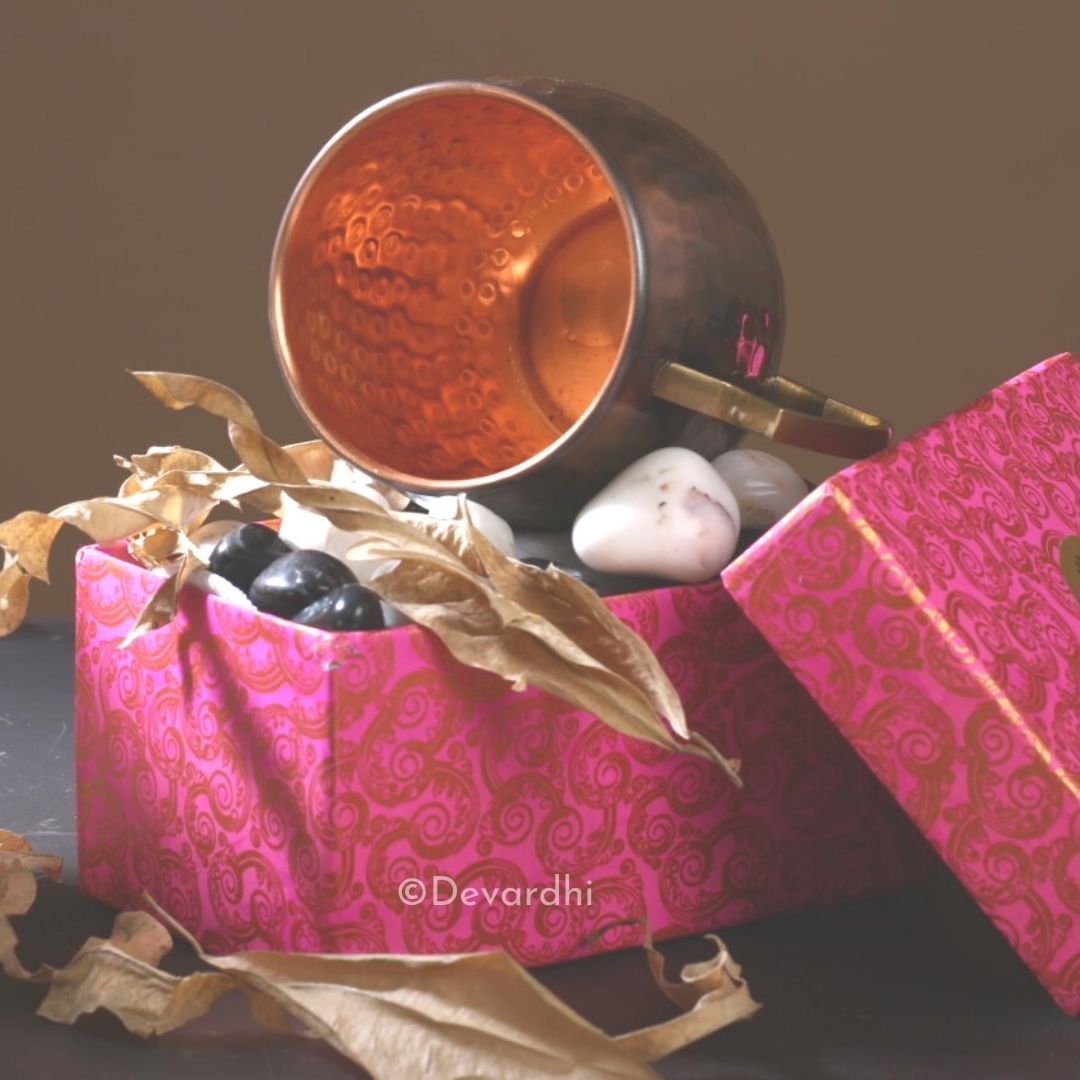 Copper Hammered Mugs Set | Aasavam 2 Pcs for Dining Delight