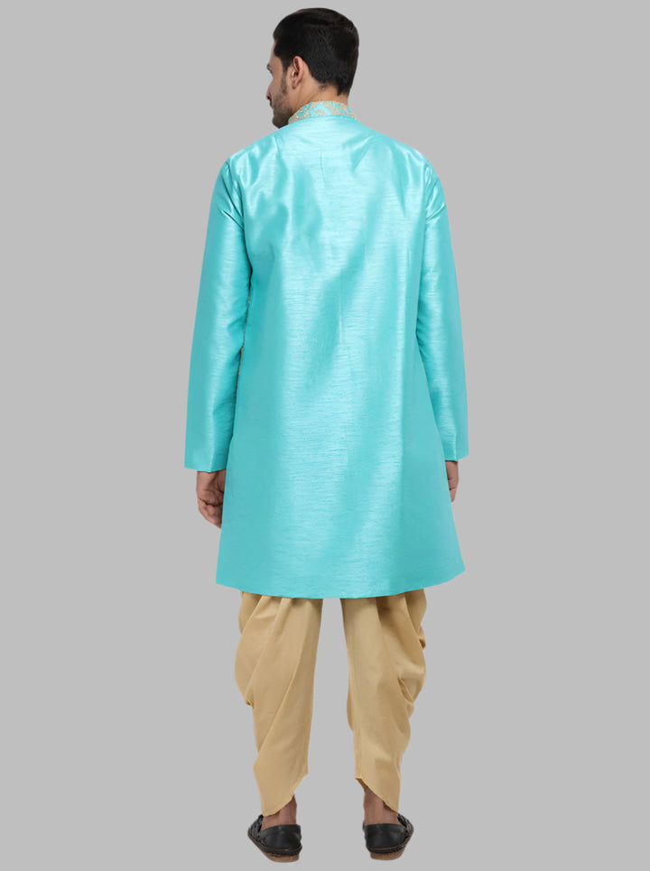 Embroidered Light Blue Indo-Western for Men | Stylish Ethnic Wear