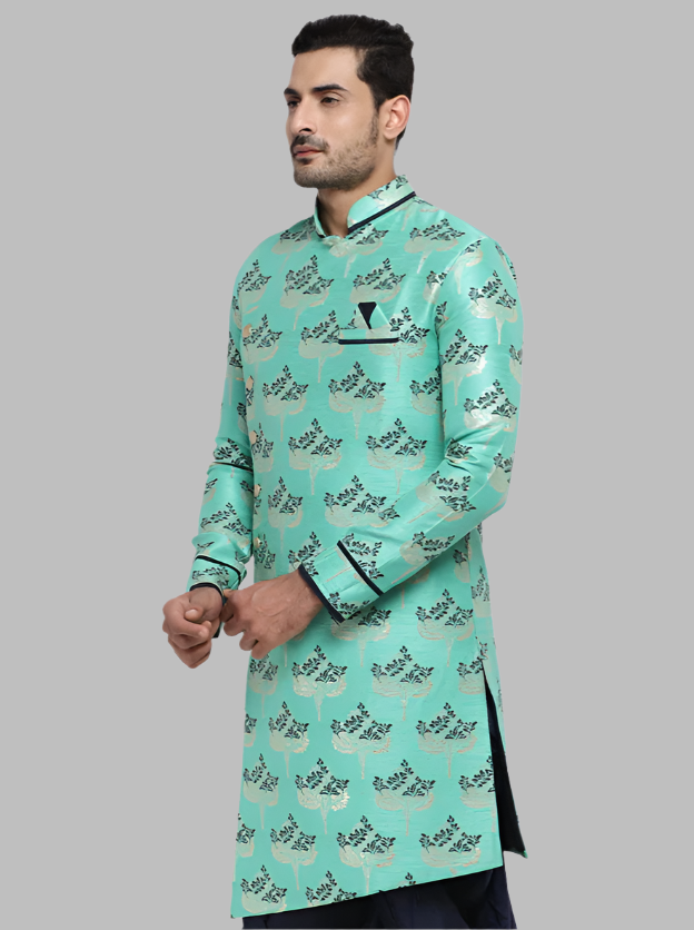 Sea Green Indo-Western Men’s Wear | Comfortable and Stylish