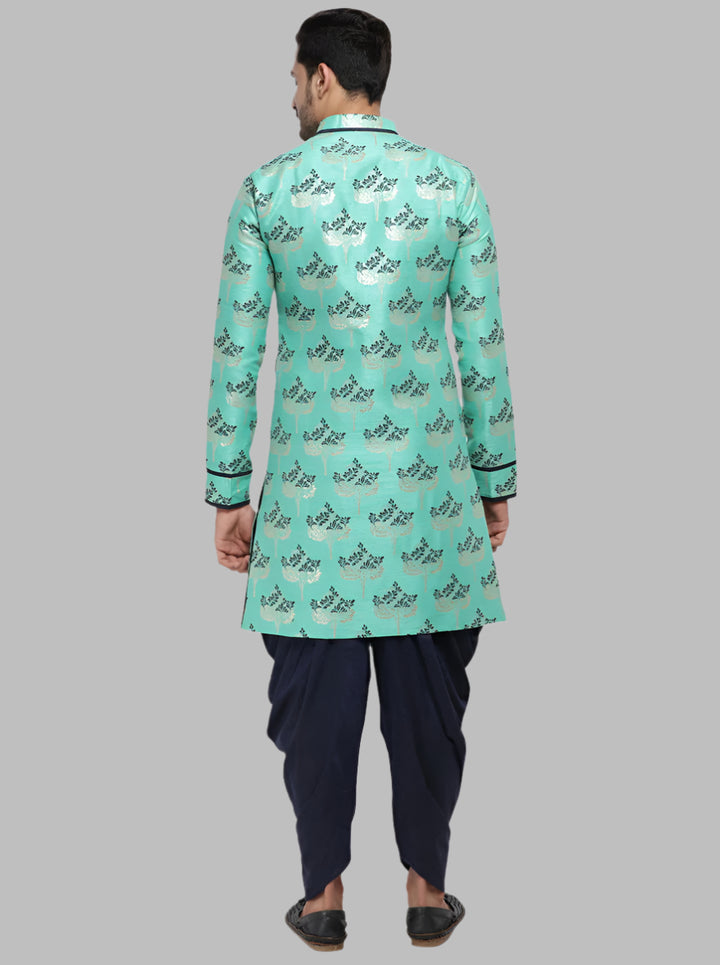 Make a statement with the Self Design Aqua Green Jacquard, a must-have for your ethnic wear collection in the USA.