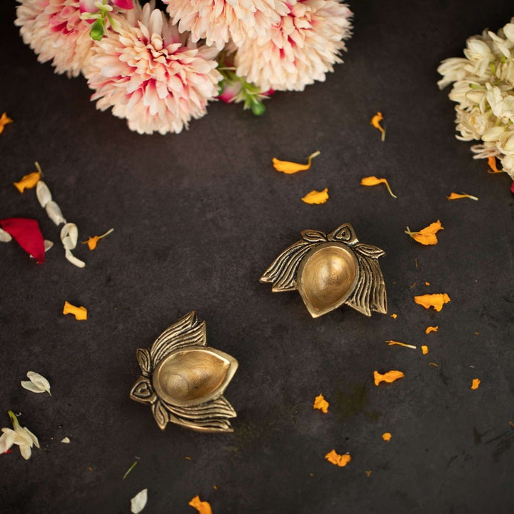 Kamalam Brass Lotus Diya | Festive Pooja Decor Essential