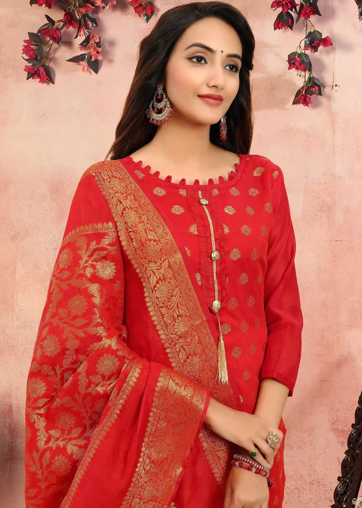 Premium Fancy Jacquard Suit | Traditional Banarasi Weaving Design
