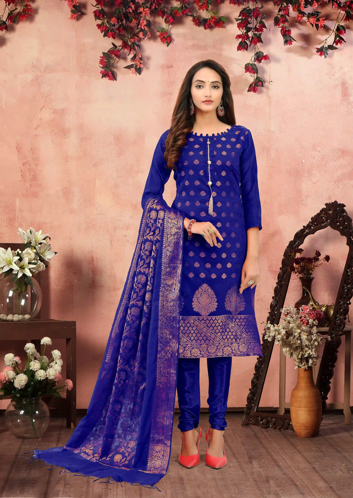 Premium Fancy Jacquard Suit | Traditional Banarasi Weaving Design