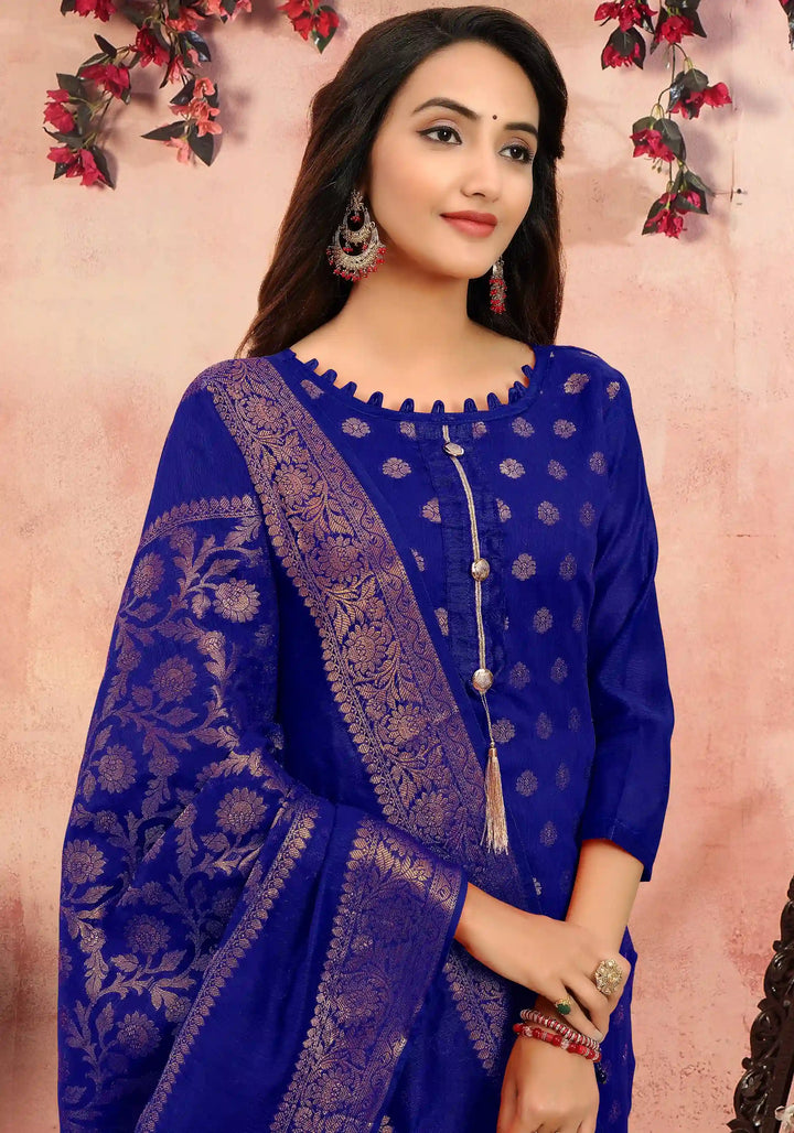 Premium Fancy Jacquard Suit | Traditional Banarasi Weaving Design