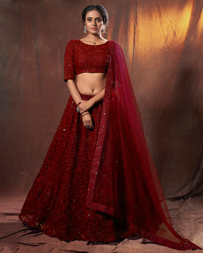 Designer Light Fancy Lehenga Thread & Sequins Work | Party Outfit & Festive Wear