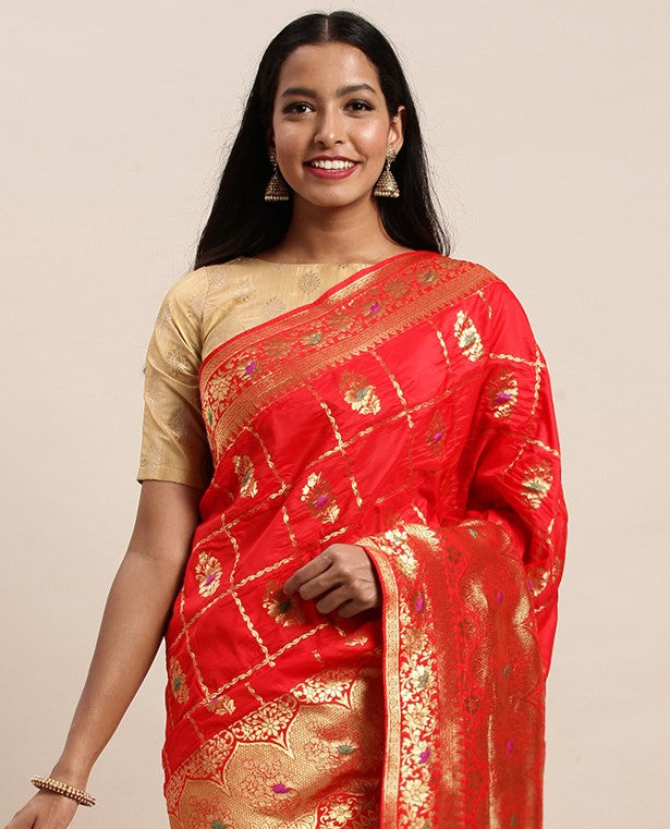 Elegant Jacquard-Silk Saree | Designer Wear for Special Events & Parties