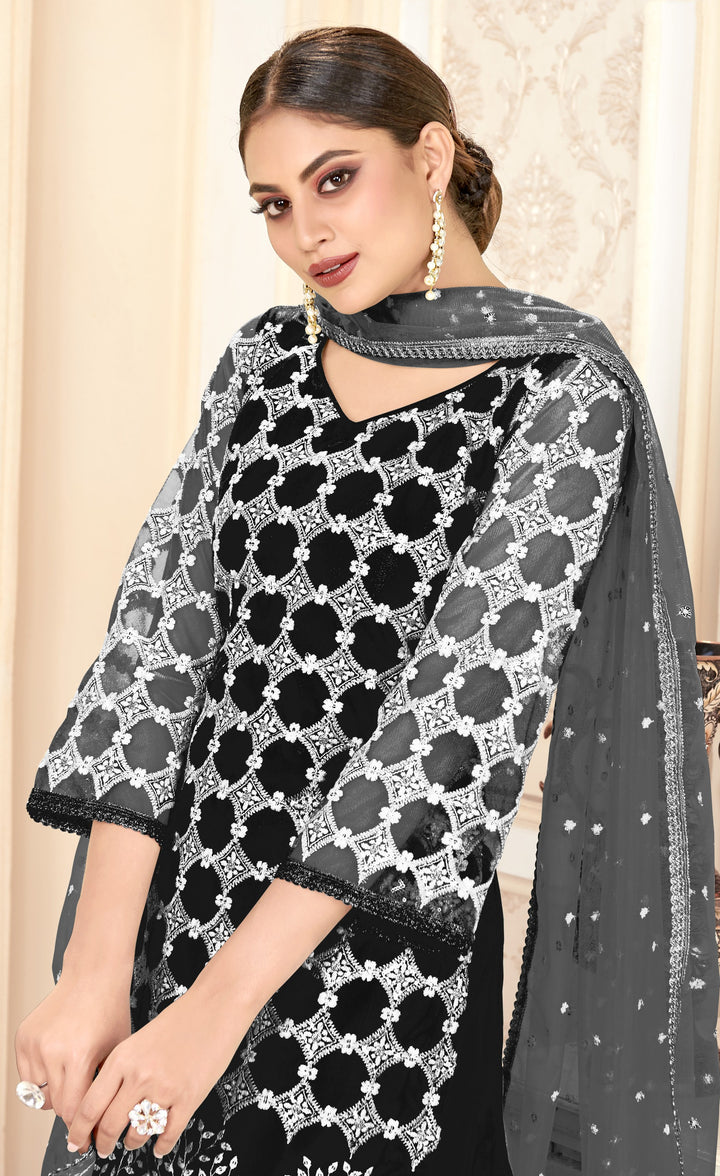 Butterfly Net Santoon Kurti Set | Heavy Embroidery Elegant Design