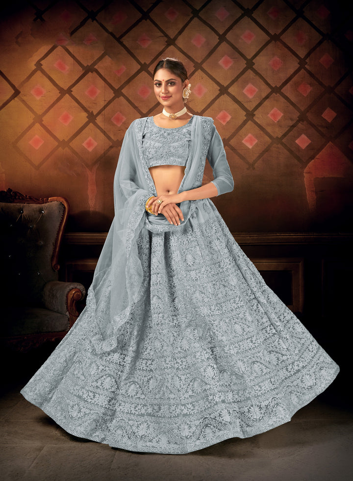 Exclusive Bridal Lehenga Choli | Net Fabric Heavy Embroidery  Wedding Wear