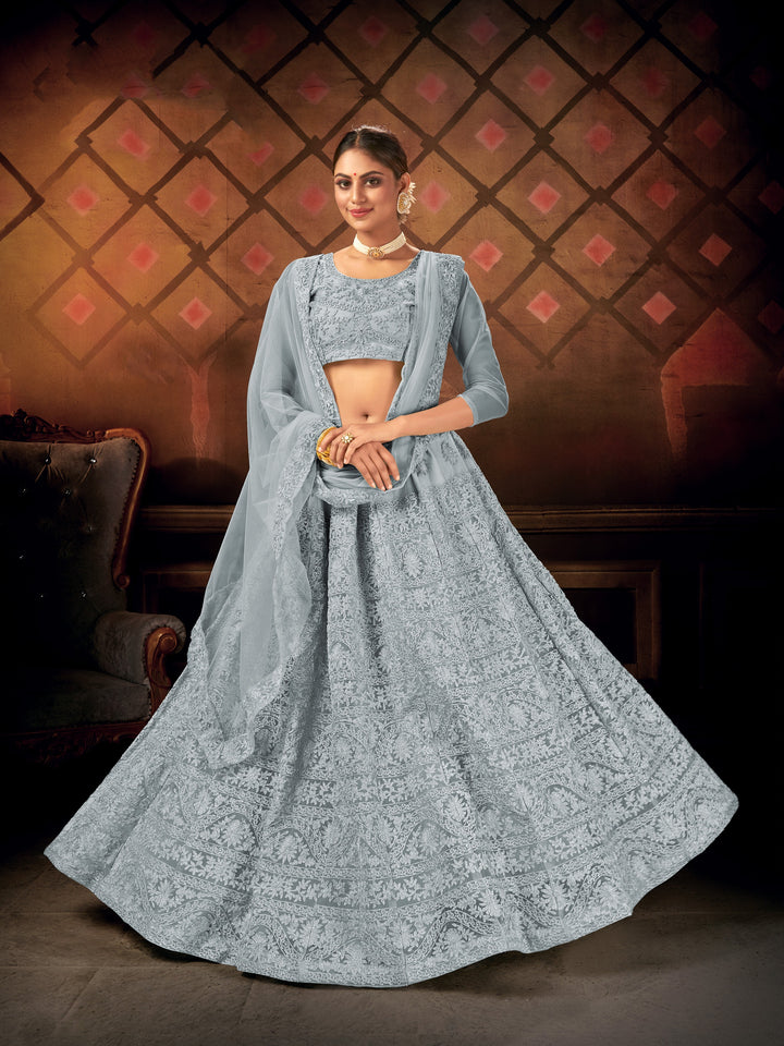 Exclusive Bridal Lehenga Choli | Net Fabric Heavy Embroidery  Wedding Wear