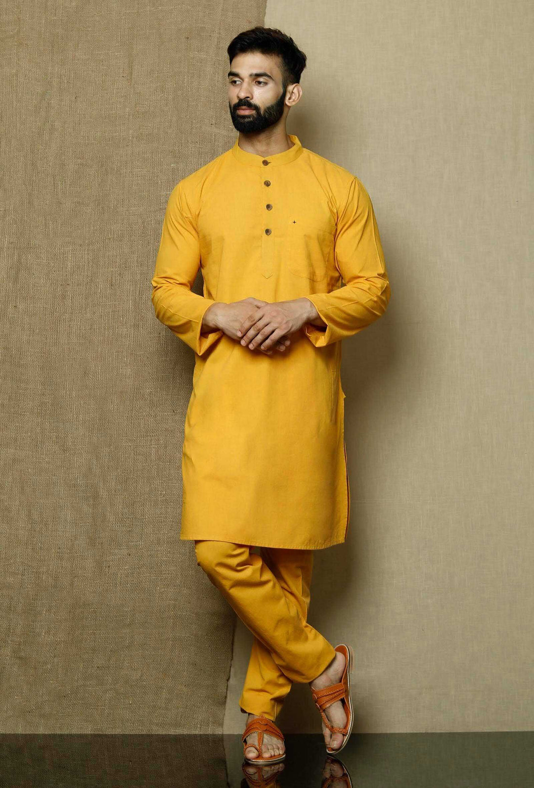 Cotton Kurta Pajama Set for Men | Plain Design Festive and Wedding Wear